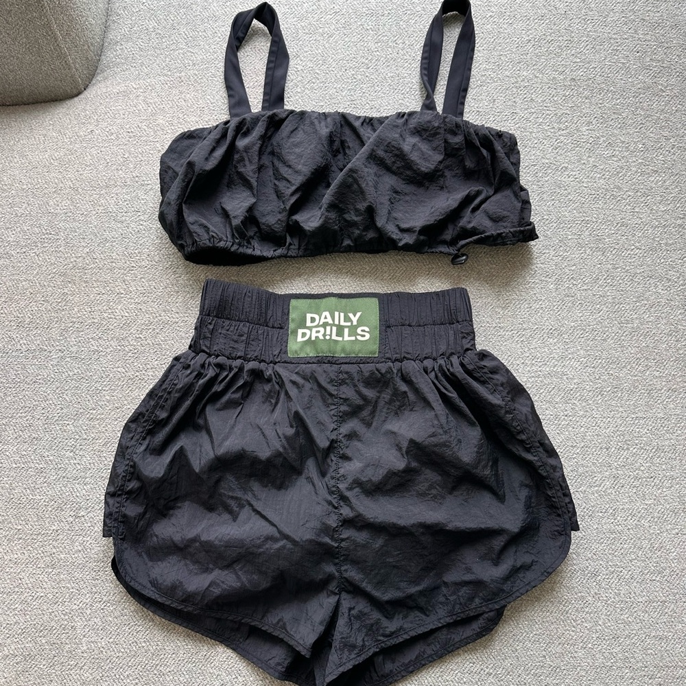 Daily Drills Black Two-Piece Set
